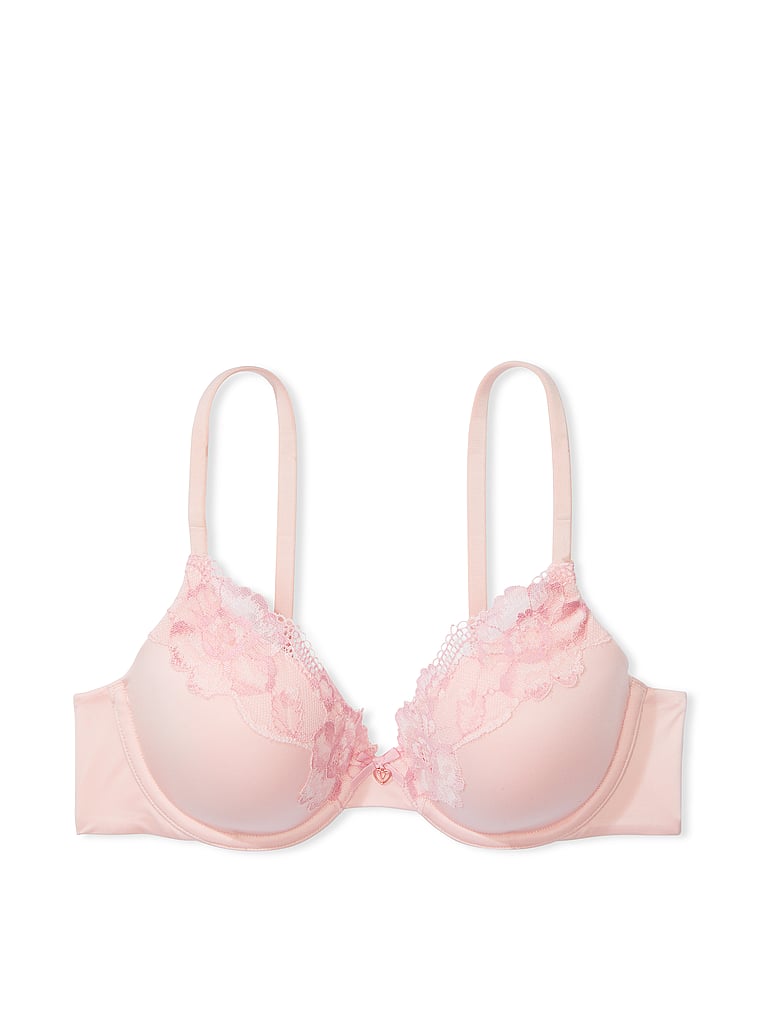 Lightly Lined Lace-Trim Full-Coverage Bra