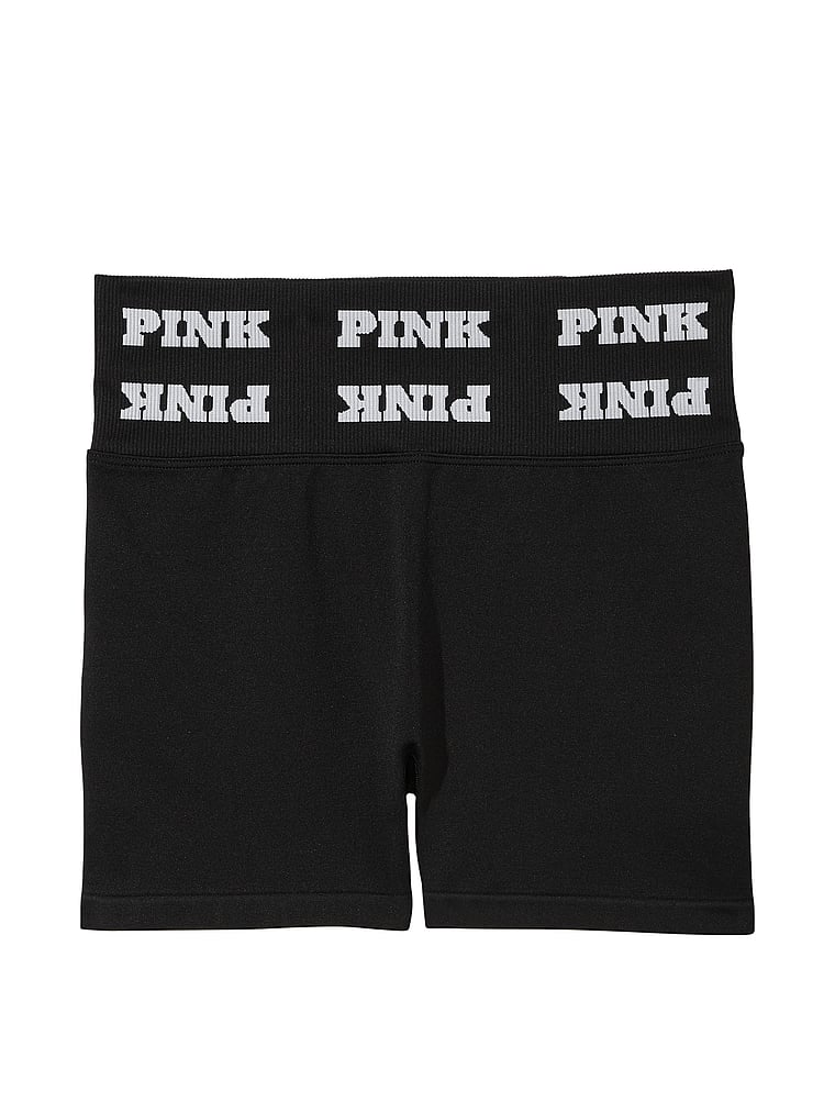PINK - Victoria's Secret Love Pink Script Foldover Silver Sequin Hotty Yoga  Shorts - $26 - From Launa