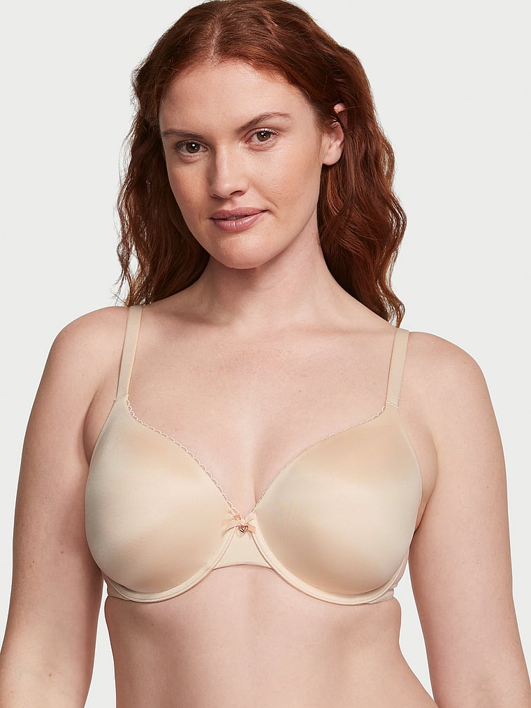  Victorias Secret Perfect Shape Push Up Bra, Full Coverage,  Padded, Smooth, Bras For Women, Body By Victoria Collection, Beige