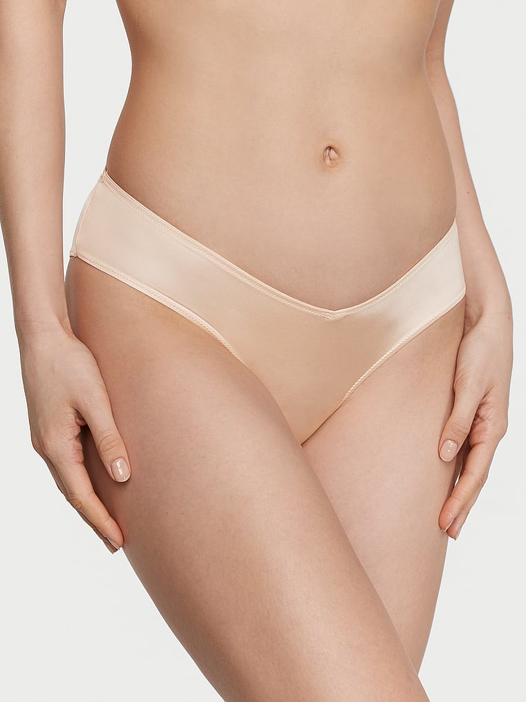 Women's Lace V-Back Criss Cross Bikini Panties | Mid Rise Lingerie Underwear