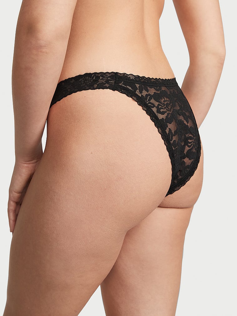 Lace Brazilian Panty - Black