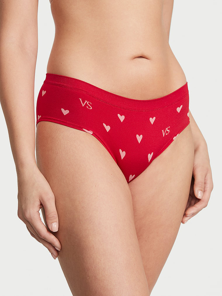 Victoria's Secret 3 Womens Red Hiphuggers Seamless Panties XL
