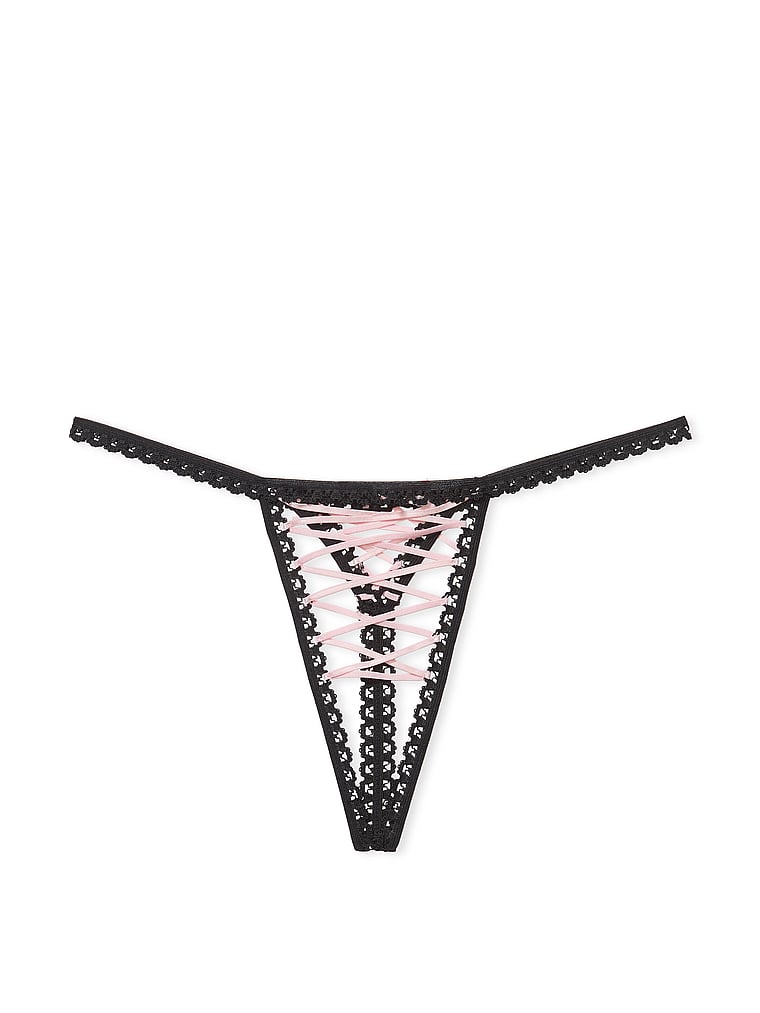 Buy Lace Trim Thong Panty - Order Panties online 5000000029 - Victoria's  Secret US