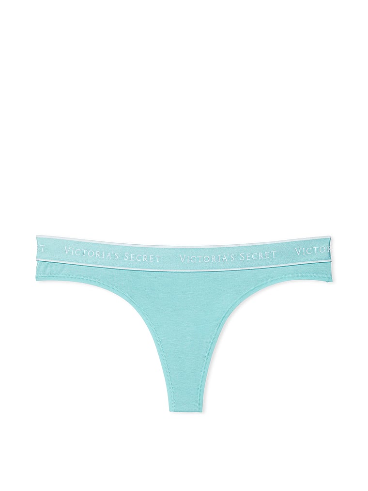 VICTORIA'S SECRET PINK Seamless Pointelle Thong Panty White Floral