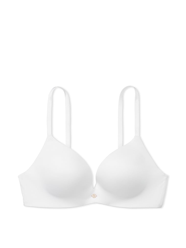 Victoria's Secret, Very Sexy So Obsessed Smooth Wireless Push-Up Bra, VS White, offModelFront, 3 of 4