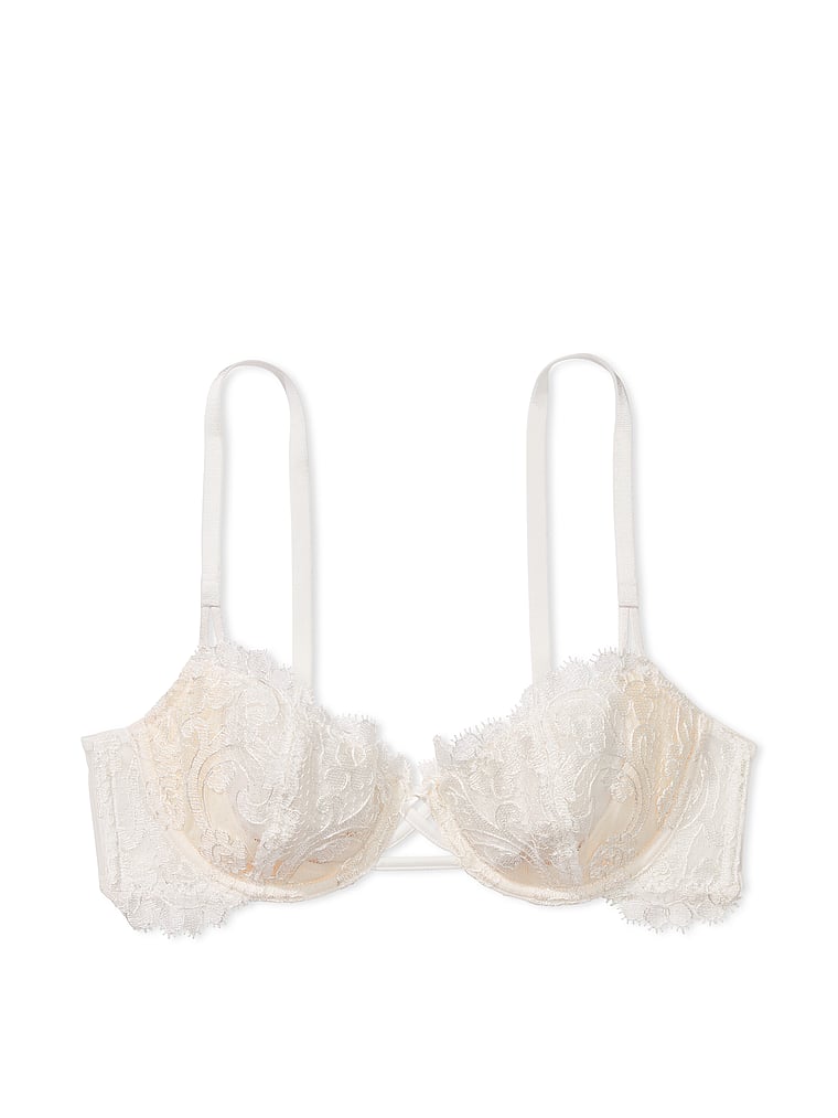 Wicked Tied-with-a-Bow Embroidery Unlined Balconette Bra