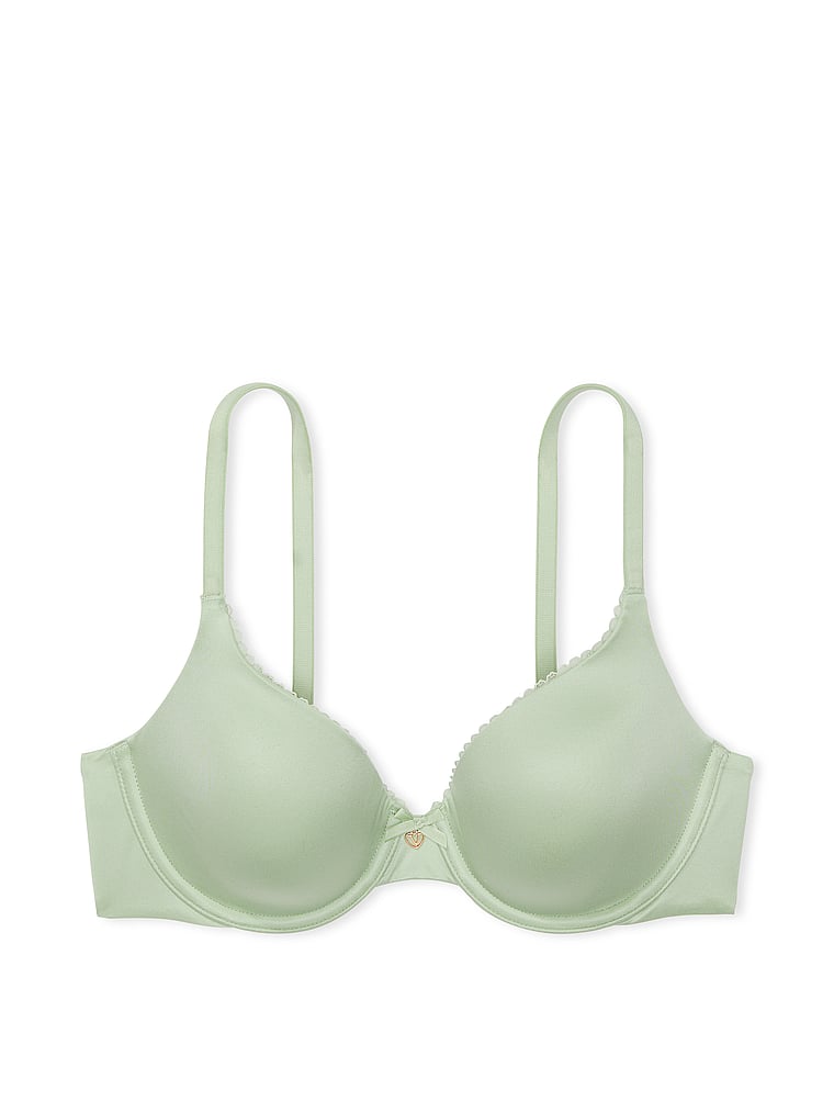 Victoria's Secret, Body by Victoria Lightly Lined Full-Coverage Smooth Bra, Soft Green, offModelFront, 1 of 4