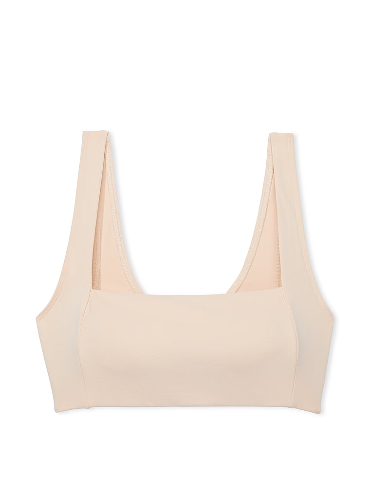 PINK Ultimate Squareneck Sports Bra, Canvas, offModelFront, 3 of 3