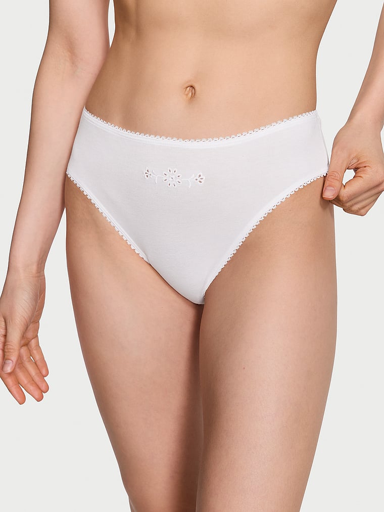 Stretch Cotton High-Leg Brief Panty