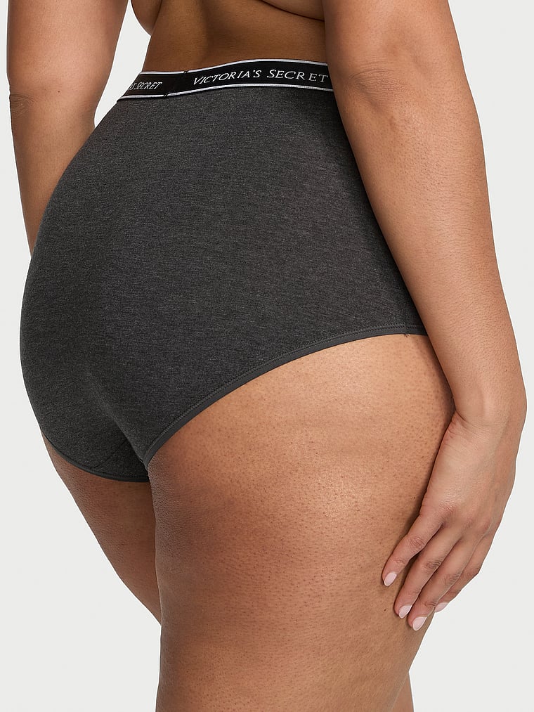 Logo Cotton High-Waist Brief Panty