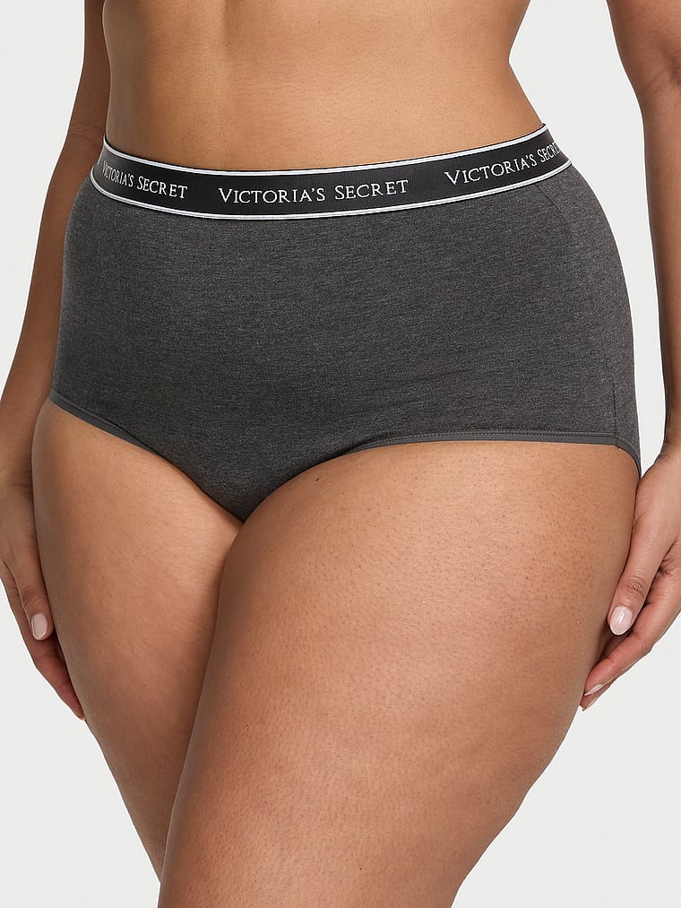 Logo Cotton High-Waist Brief Panty