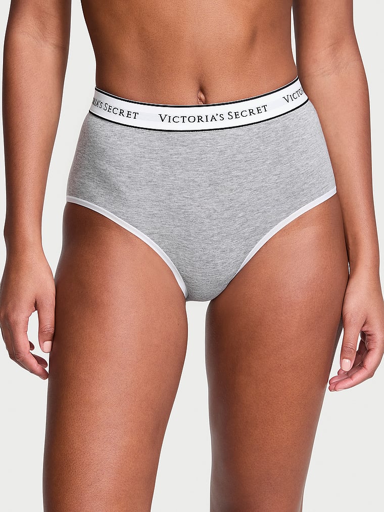 Logo Cotton High-Waist Brief Panty