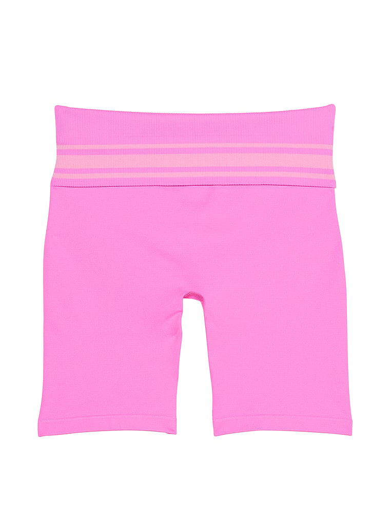 Buy PINK Flip It Seamless Foldover Bike Shorts - Order Bottoms online ...