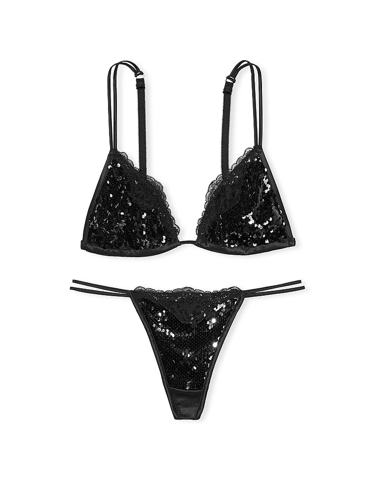 Buy Sequin Strappy Bralette And Panty Set Order Bralettes Online 1124601800 Victorias Secret Us 2685