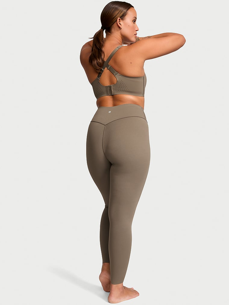 Victoria's Secret, VSX VS Elevate Light Compression Leggings, Terra Olive, onModelBack, 2 of 5 Sofia  is 5'8" and wears Large