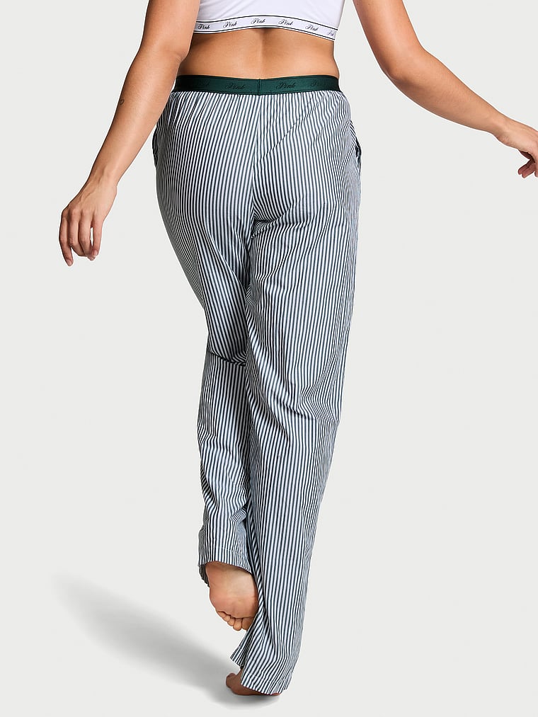 Cotton Poplin Logo Sleep Pants