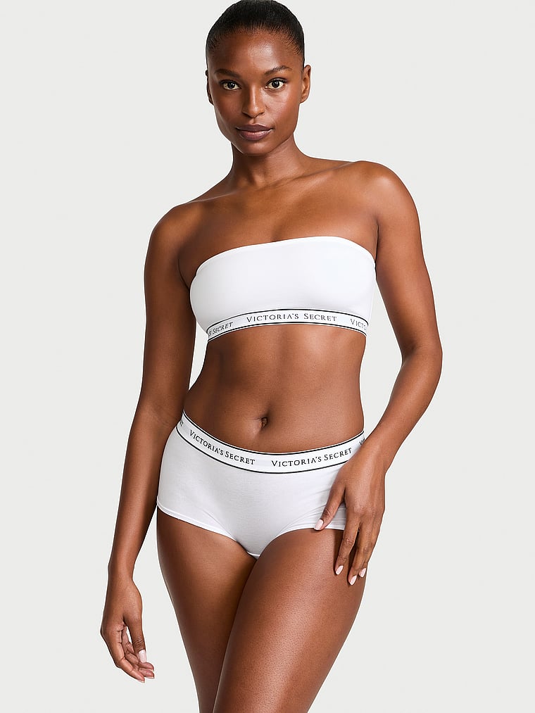 Logo Cotton Wireless Bandeau Bralette