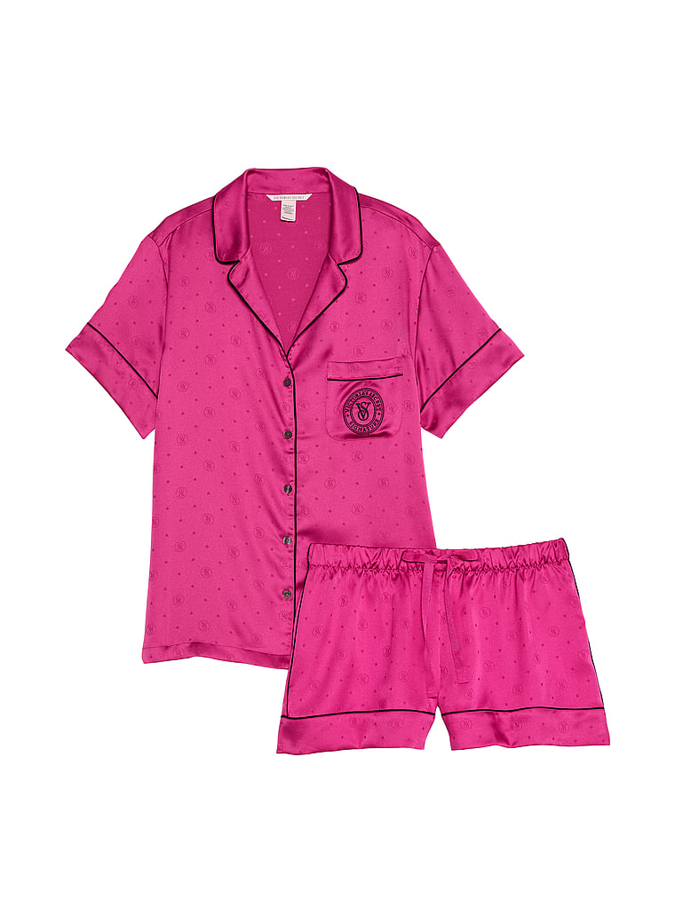 Glazed Satin Short Pajama Set