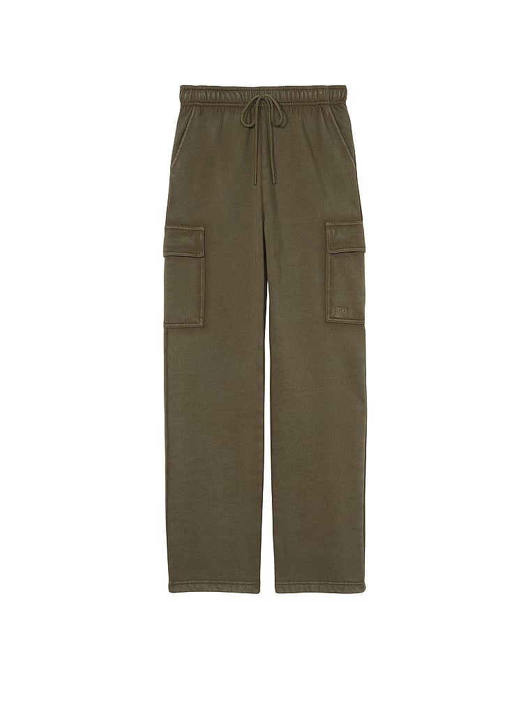 Ivy Fleece Straight-Leg Cargo Sweatpants