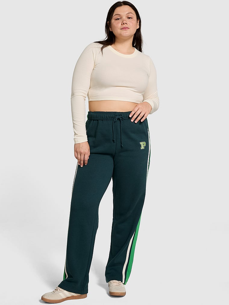 Ivy Fleece Straight-Leg Pants