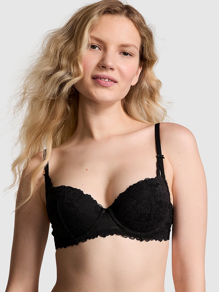 PINK Wink Push-Up Balconette Bra, onModelFront, 1 of 4