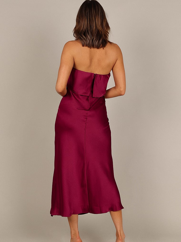 Vienna Strapless Midi Dress