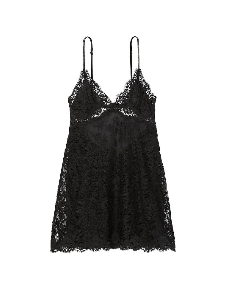 Twinkle Strap Lace Slip Dress