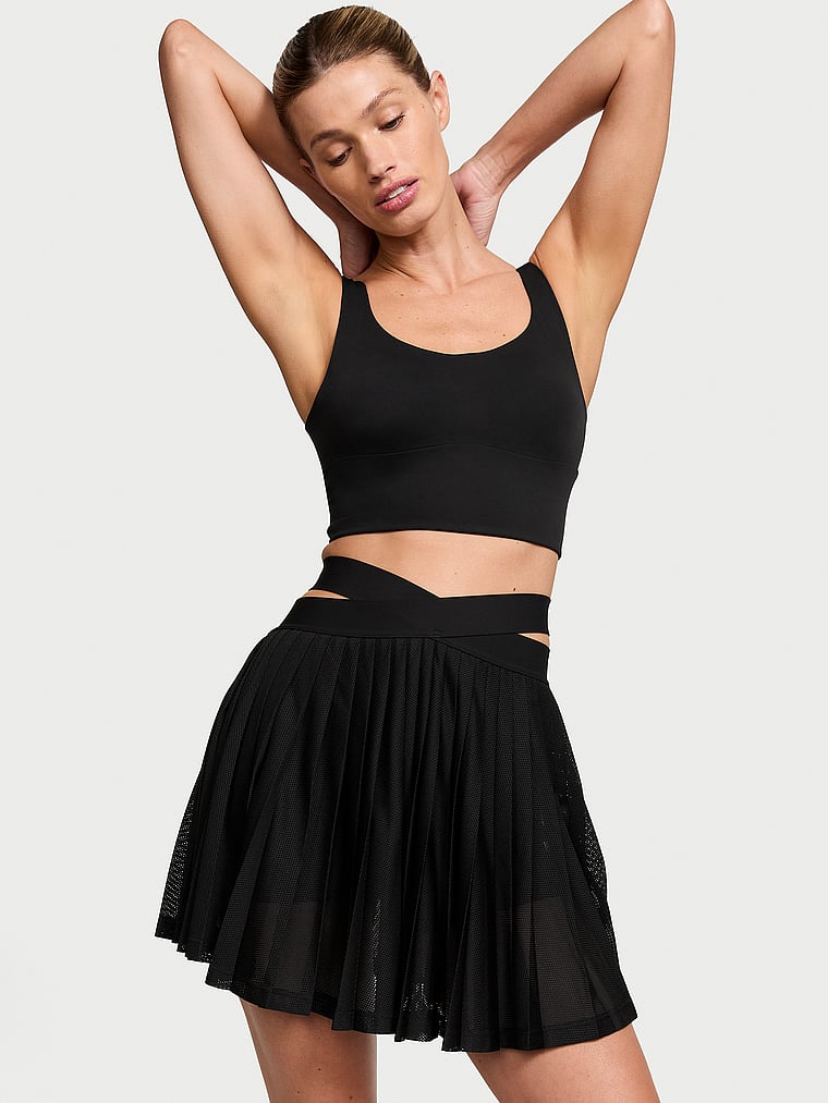 New Style! VS Elevate Strappy Mesh Mini Skirt