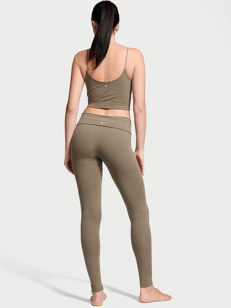 VS Cotton Yoga Mid-Rise Foldover Leggings