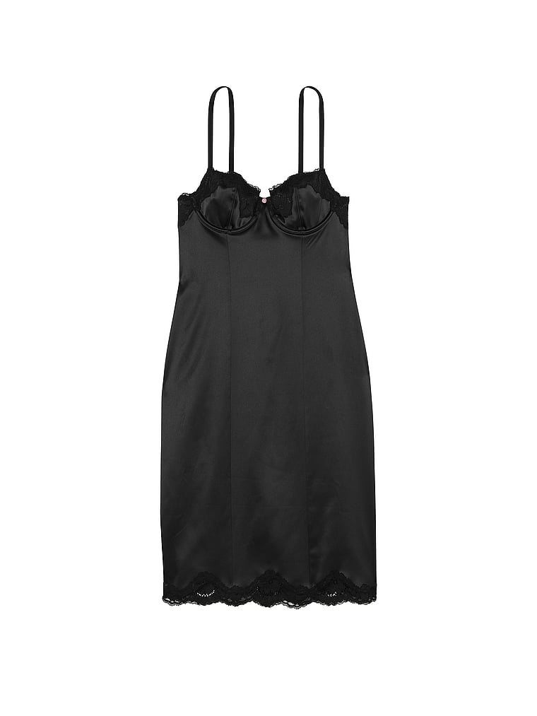 Buy Wicked Satin Lace-Trim Slip Dress - Order Slips online 1125012500 ...