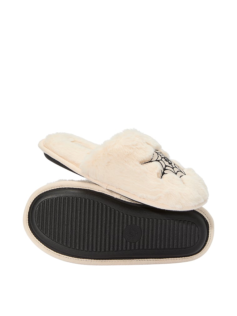 Faux Fur Closed-Toe Slippers