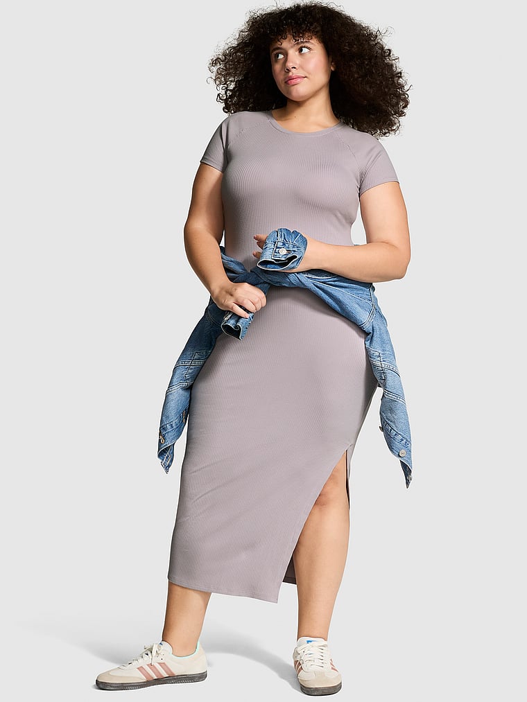 Contour Ribbed Midi Dress