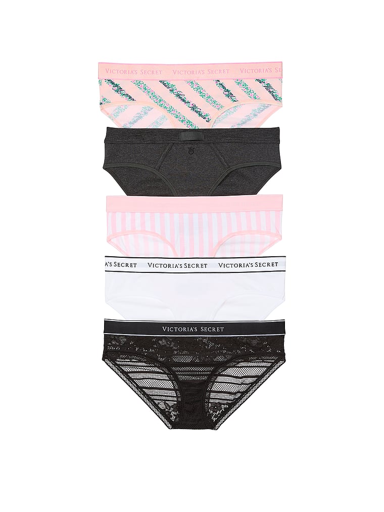 5-Pack Logo Cotton Hiphugger Panties