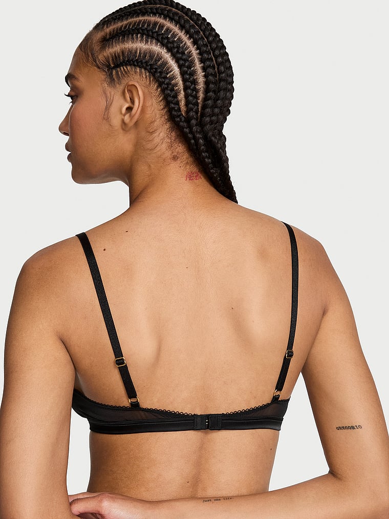 Spiderweb Shine Mesh Triangle Bralette