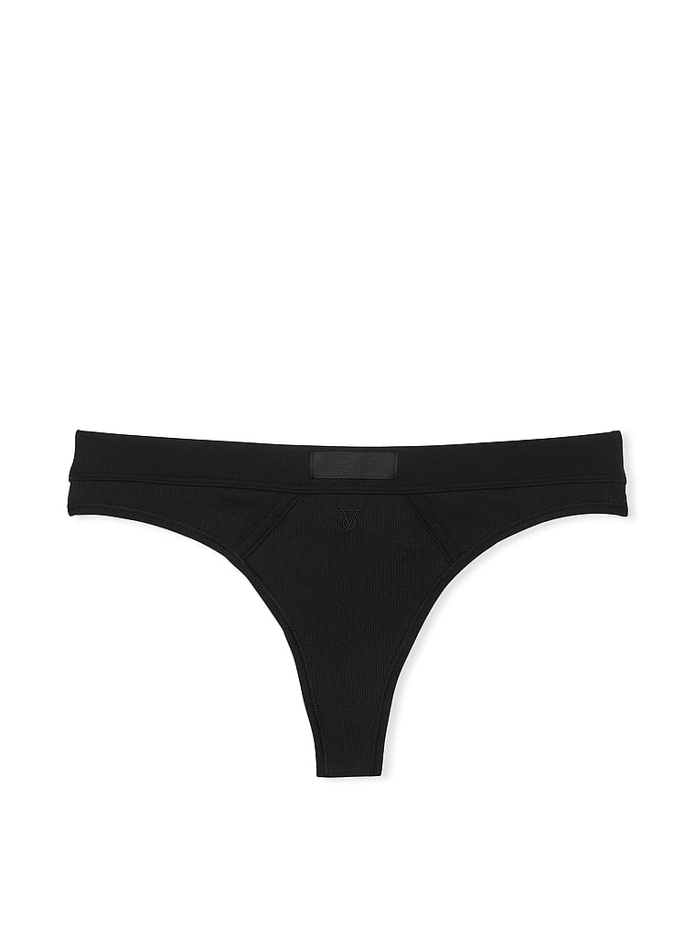 Logo Cotton Thong Panty