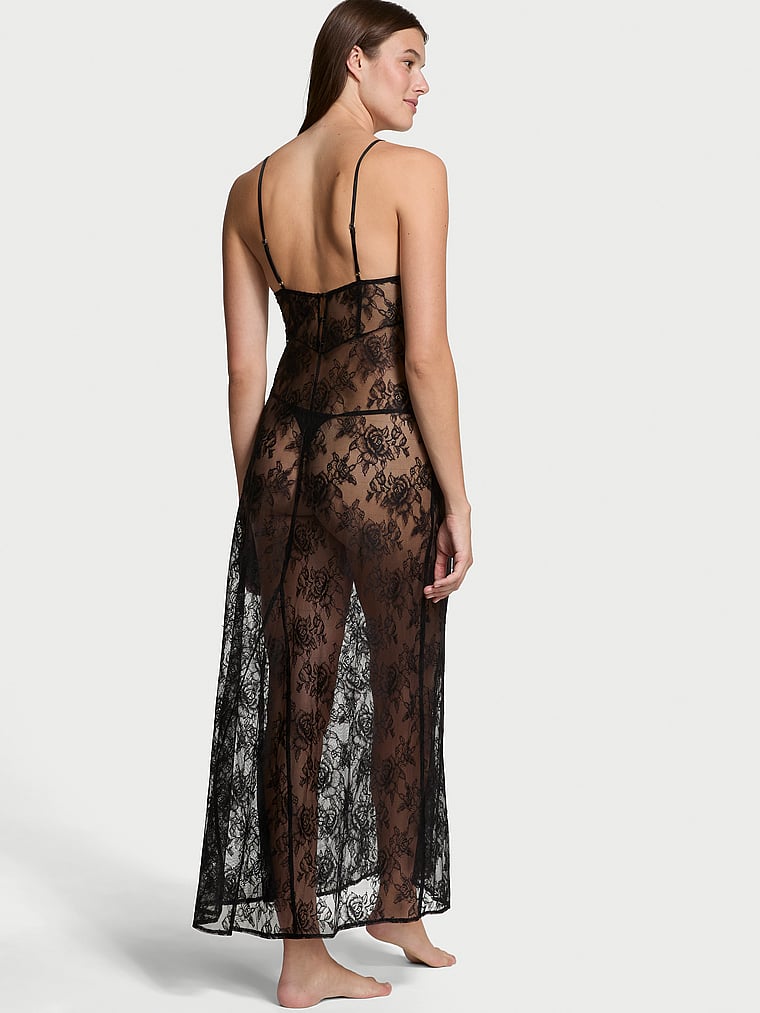 Rose Lace Long Slip