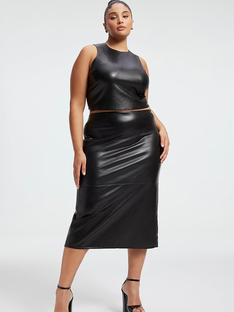 Better Than Leather Midi Skirt