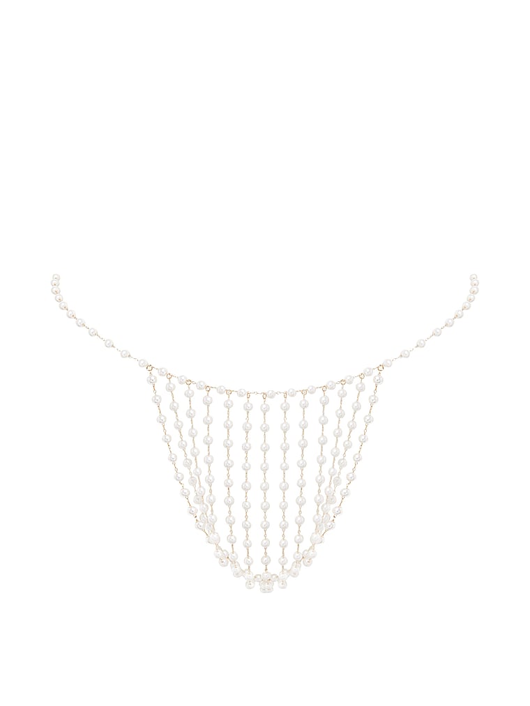 Victoria's Secret, BLUEBELLA Pearl Thong, Pearl/Silver, detail, 3 of 3