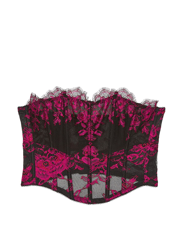 Rose Lace Strapless Corset Top