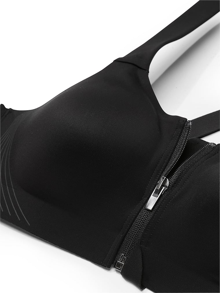 Victoria's Secret, VSX VSX Knockout™ Front-Close Sports Bra, Black, detail, 4 of 4