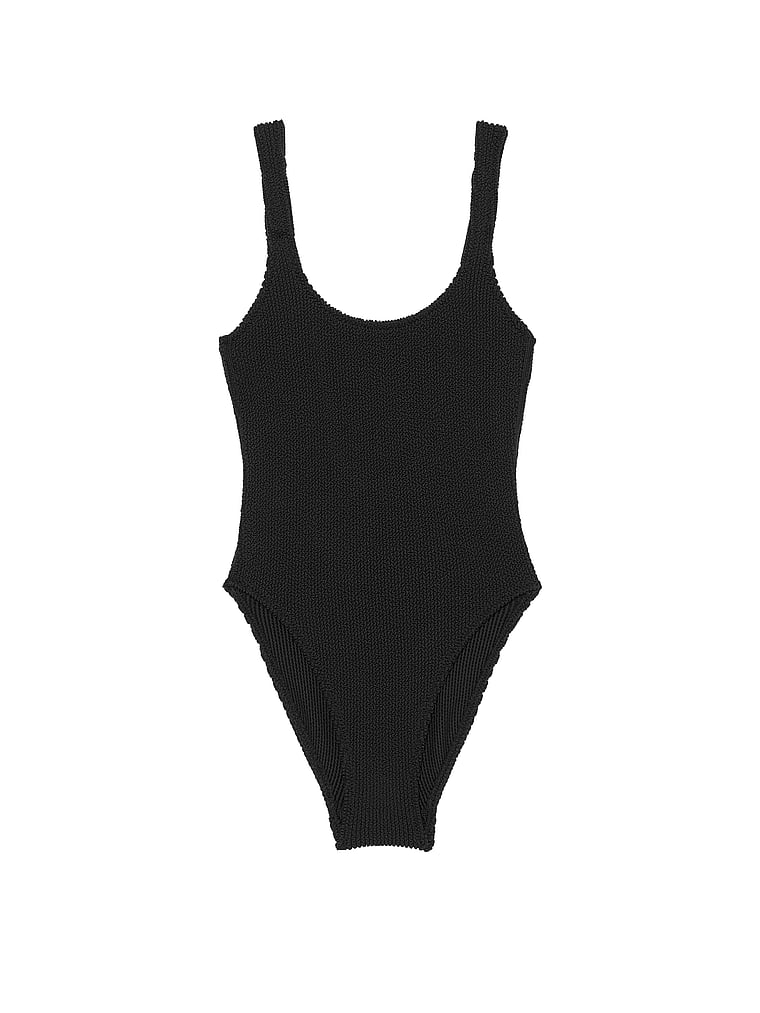 Victoria's Secret, Victoria's Secret Swim Crinkle Scoop One-Piece Swimsuit, offModelFront, 3 of 3