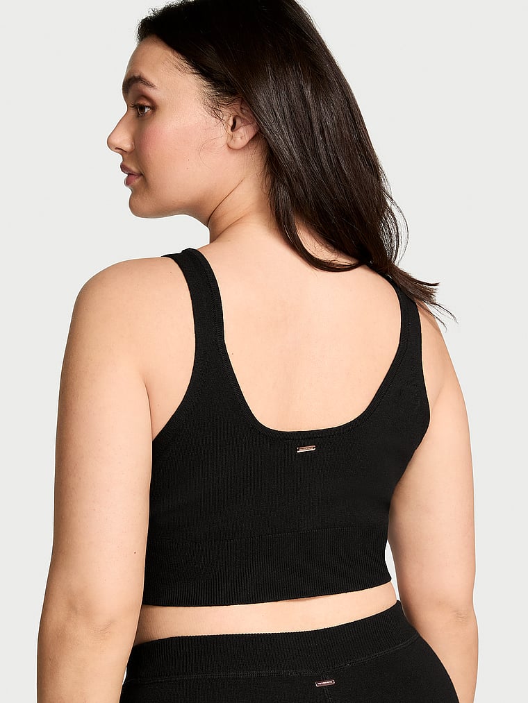 Luxe Crème Knit Lounge Triangle Bralette