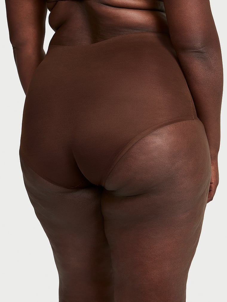 Victoria's Secret, Victoria's Secret Shapewear by Victoria SheerSmoothing™ High-Waist Brief Panty, Ganache, onModelBack, 3 of 4