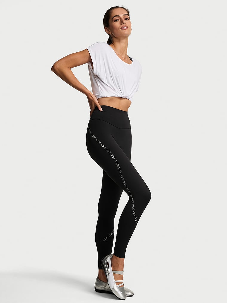 Victoria's Secret, VSX VSX Elevate™ Legging, Vsx Graphic, onModelFront, 1 of 3 Maia is 5'9" and wears Small