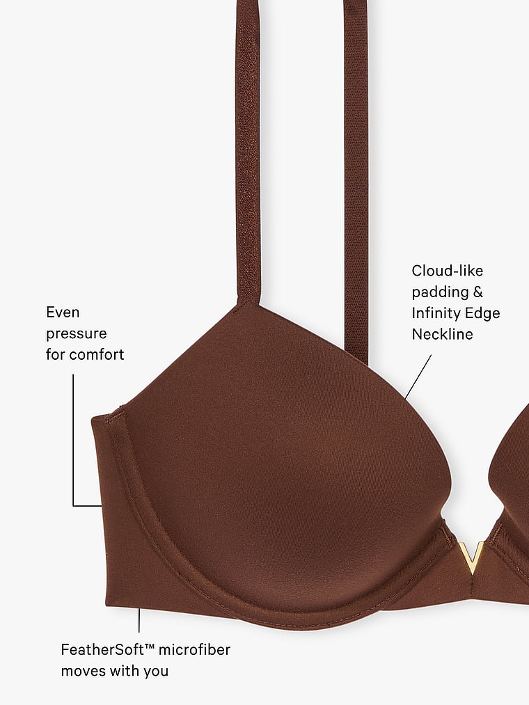 Victoria's Secret, Love Cloud Smooth Push-Up Bra, Mousse, onModelSide, 3 of 5