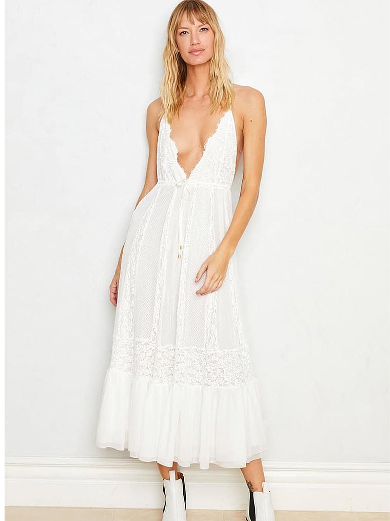 victoria secret pleated maxi dress