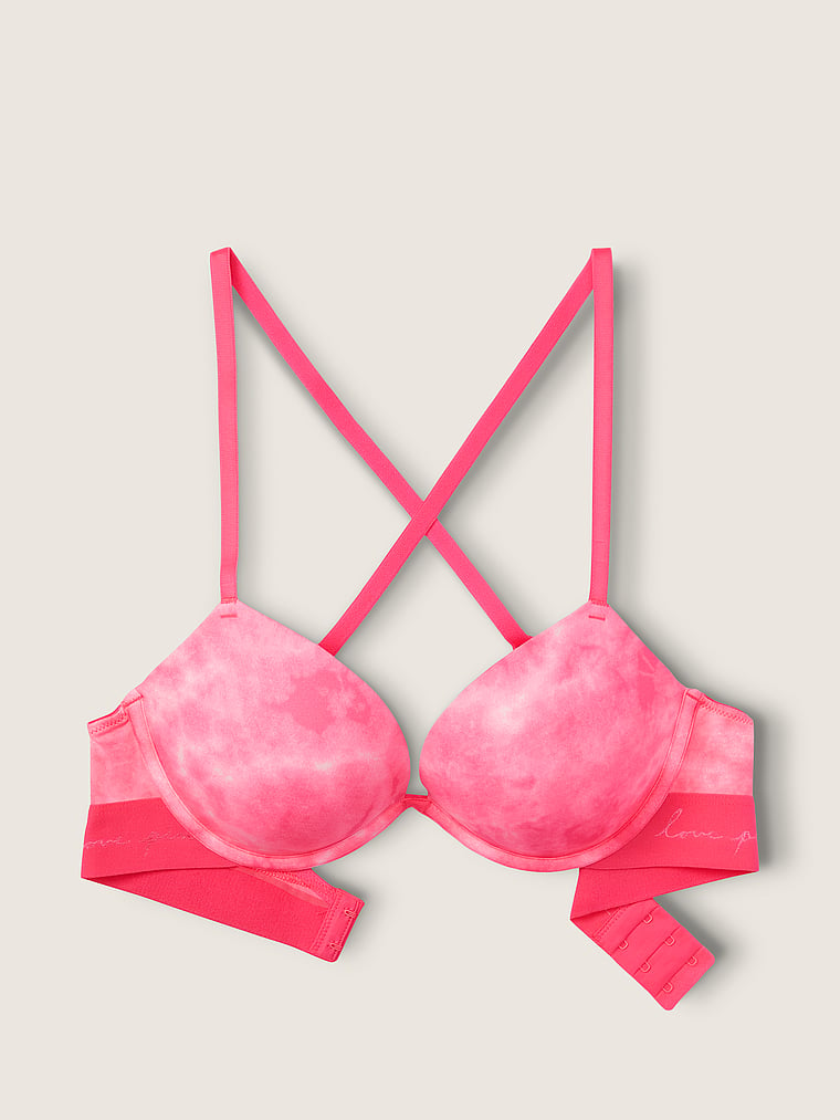 Pink Victoria's Secret Wear Everywhere Super Push Up Bra, Size 34D