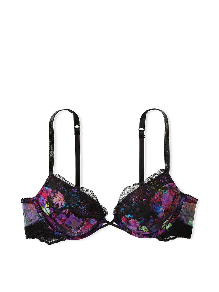 Victoria's Secret 32AA BOMBSHELL Smooth Push-Up Bra Purple ADDS 2 CUP  SIZES!