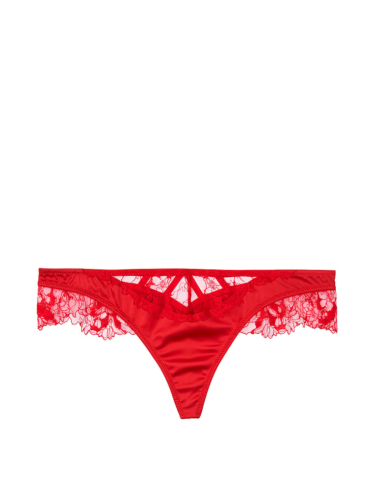 VictoriasSecret Embroidered Thong Panty - 11169710-4TYI