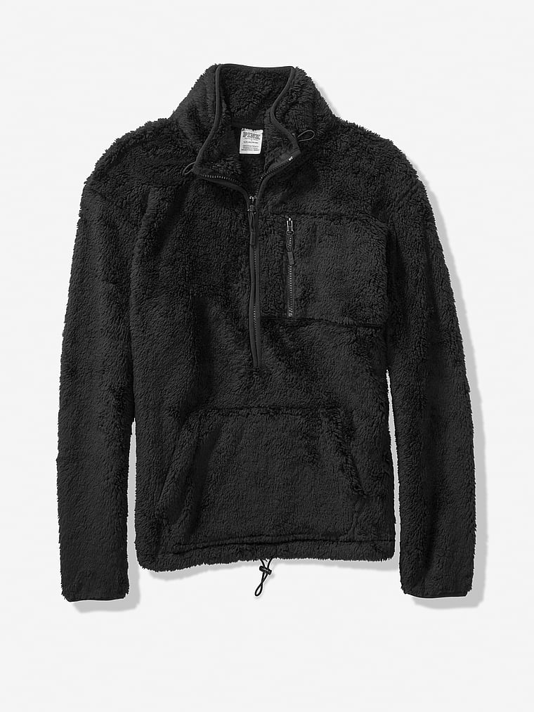 teddy jacket half zip